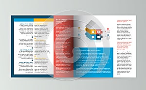 Booklet page. Magazine layout for infographics.