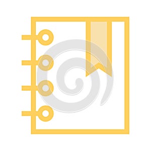 Bookmark color line icon