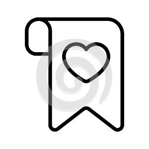 Bookmark icon design in editable style