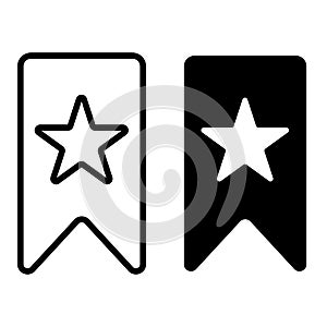 Bookmark icon set. Vector illustration