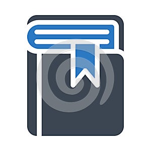 Bookmark vector glyph color icon