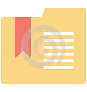 Bookmark Isolated Vector icon that can be easily edit or modified