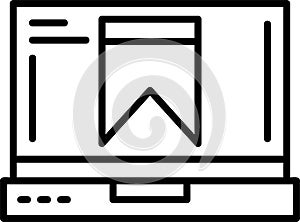 Bookmark Outline Vector Icon