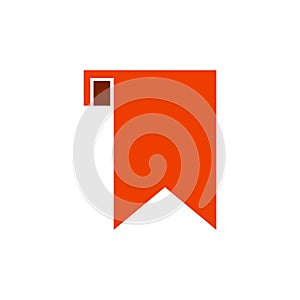 Bookmark orange solid color and simple design