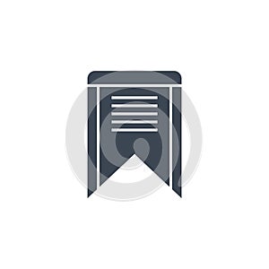 Bookmark related vector glyph icon.