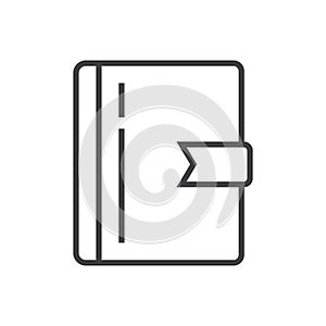 Bookmark tag, label icon vector in outline style. Bookmark line symbol