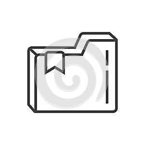 Bookmark tag, label icon vector in outline style. Bookmark line symbol