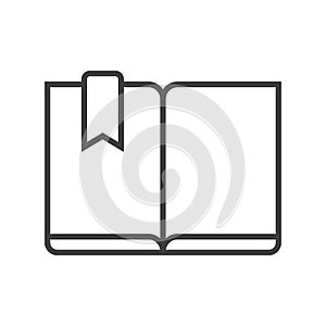 Bookmark tag, label icon vector in outline style. Bookmark line symbol