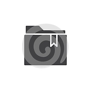 Bookmarked folder icon vector