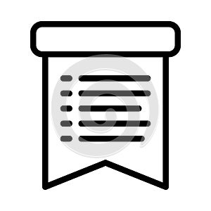 Bookmarks icon with list of saved pages