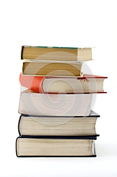 Stack of school books photo