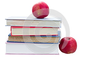 Books and apples
