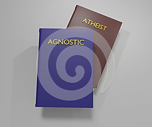 The books of atheist and agnostic photo