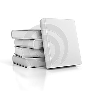 Books with blank covers 3d rendering