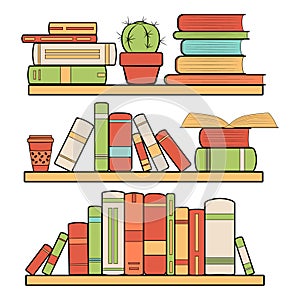 Books bookshelves color
