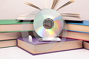 Books, CD and flash drive.