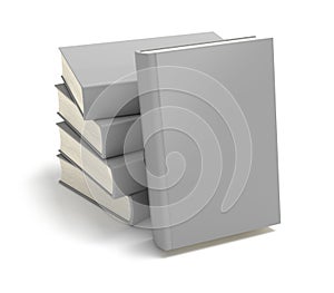 Books with clear cover in pile