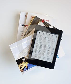 Books and ebook reader