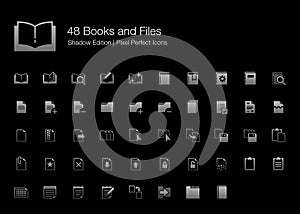 Books and Files Pixel Perfect Icons Shadow Edition.