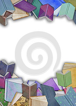 Books frame on transparent background. photo