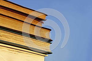 Books in front of Blue Sky