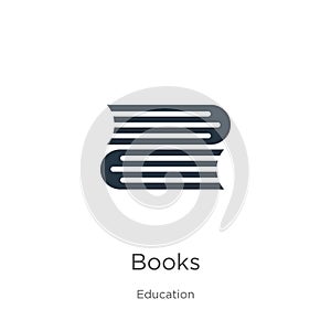 Books icon vector. Trendy flat books icon from education collection isolated on white background. Vector illustration can be used