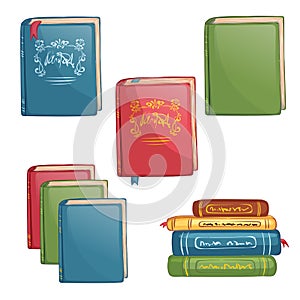 Books icons set.