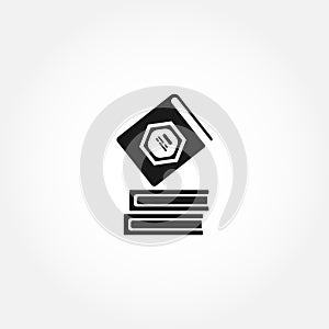 books isolated solid icon on white background