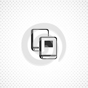 Books isolated solid icon on white background