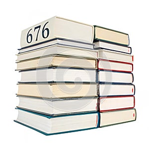 Books isolated on white background