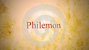 Books of the new testament in the bible series - Philemon