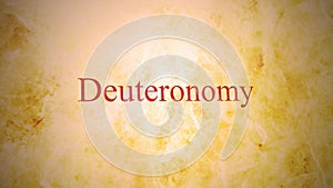 Books of the old testament in the bible series - Deuteronomy