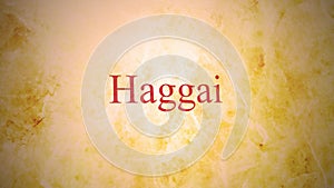 Books of the old testament in the bible series - Haggai