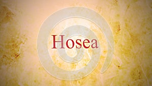 Books of the old testament in the bible series - Hosea