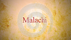 Books of the old testament in the bible series - Malachi