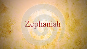 Books of the old testament in the bible series - Zephaniah