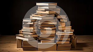 books open cardboard box