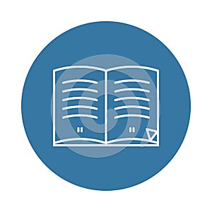 books with pages icon. Element of books and magazines icons for mobile concept and web apps. Badge style books with pages icon can