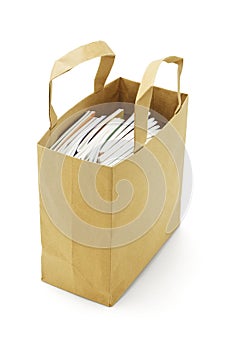 Books in paperbag photo