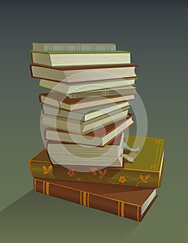 Books pile