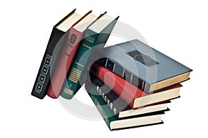 Books in a row, all hardbacks