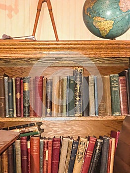 Books on a Shelf at The McHenry Museum