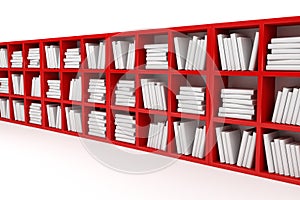 Books shelves, library