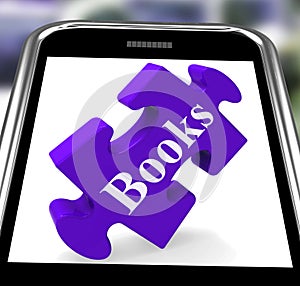 Books Smartphone Means E-Book Or Reading App