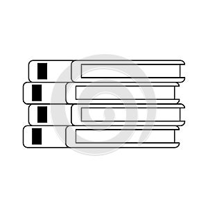 Books stack icon, flat design