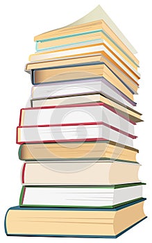 Books stack vector