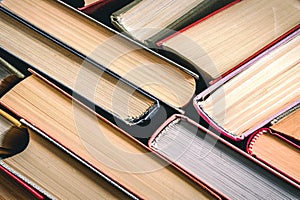 Books stacked. Stack of books background. many books piles