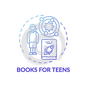 Books for teens concept icon