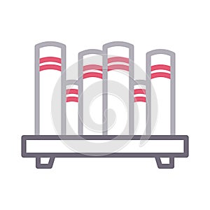 Books colour line vector icon