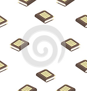 Books vector pattern seamless in flat style